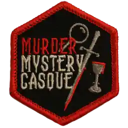 This patch, like the escape room patch 2023, was ordered slightly too small. This was also the first gasque ever hosted by ITK! For this gasque we wrote a murder mystery plot that everyone had to figure out on the spot! By the way, the Chef did it.